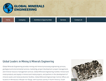 Tablet Screenshot of globalmineralseng.com